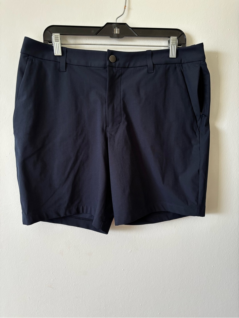 lululemon athletica Men's Flat-Front Shorts in Navy Blue